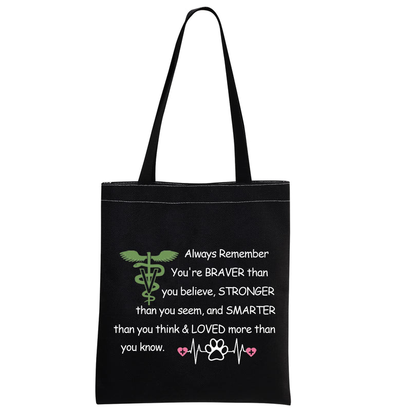 MBMSO Vet Tech Gifts Veterinarian Tote Bag Vet Assistant Gifts Veterinary Student Gifts Reusable Canvas Shopping Grocery Bag Vet Tech Tb-black - BeesActive Australia