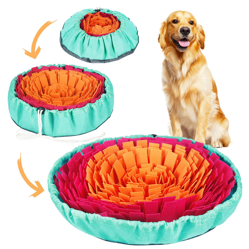 Vivifying Snuffle Mat for Dogs, Interactive Sniff Mat for Dogs Slow Feeding and Treats Mind Game, Dog Digging Toys Encourages Natural Foraging Skills and Mental Stimulation Orange+Red - BeesActive Australia