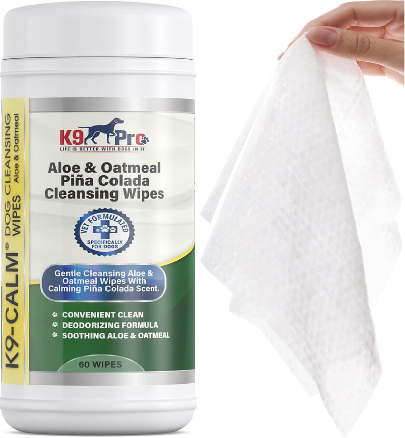 K9 Pro Dog Wipes Cleaning Deodorizing for Paws and Butt - All Natural Pet Wipes for Dogs, Premium Puppy Wipes for Dogs Feet and Dog Face Wipes, Dog Paw Wipes, Dog Bath Wipes for Dogs Feet 60 Count - BeesActive Australia