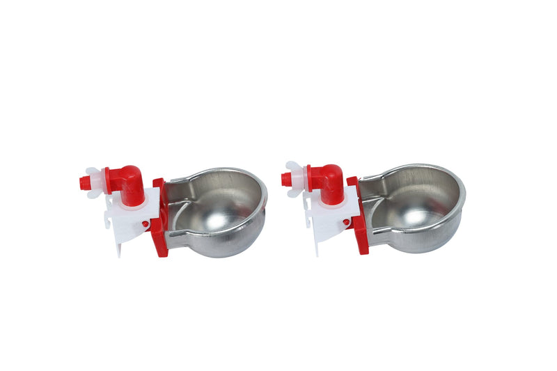 RentACoop® DIY Small Animal Watering Metal Cups KIT for Small Animals/Pet/Bunny/Ferret/Chicken/Hamster/Guinea Pig/Rabbit/Chinchilla/Mouse/Rat (2 Pack) - BeesActive Australia