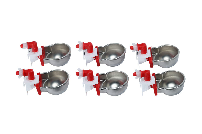 RentACoop® DIY Small Animal Watering Metal Cups KIT for Small Animals/Pet/Bunny/Ferret/Chicken/Hamster/Guinea Pig/Rabbit/Chinchilla/Mouse/Rat (6 Pack) - BeesActive Australia