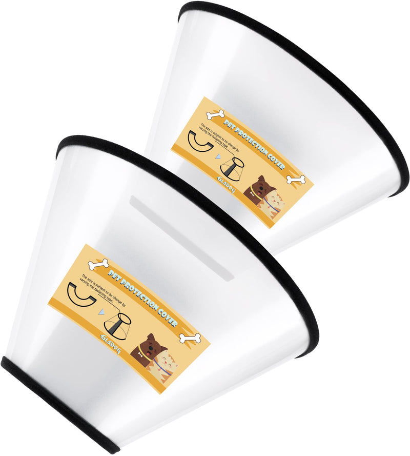 Soft Dog Cone Collar, 2 PCS (for Exact Size) Flexible Plastic Cone for Dogs After Surgery, Dog Recovery Collar, Adjustable E-Collar for Large/Medium/Small Dogs Cat, Comfy Elizabethan Collar M - BeesActive Australia