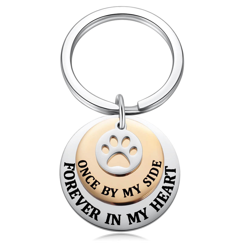 Pet Memorial Keychain Sympathy Gifts, Loss of Dog Cat Fur Baby Forever in My Heart Tri-Layer Remembrance Keyring for a Grieving Pet Owner - BeesActive Australia