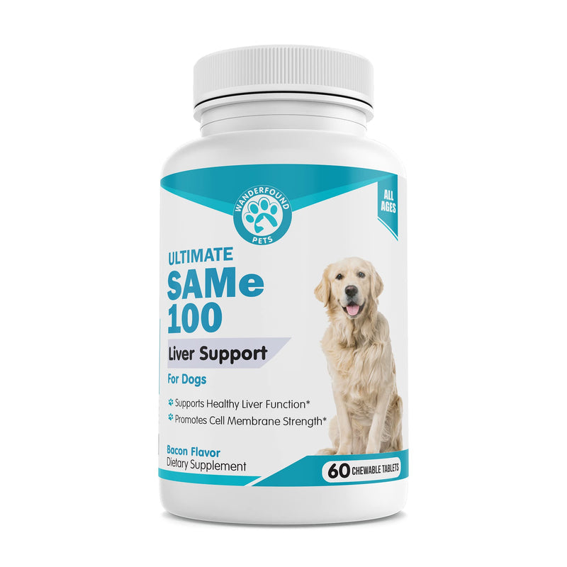 SAMeLQ 100, Liver Support for Dogs, SAM e Chewable Hepatic Support for Dogs, Promotes Cell Membrane Strength 60 counts - BeesActive Australia