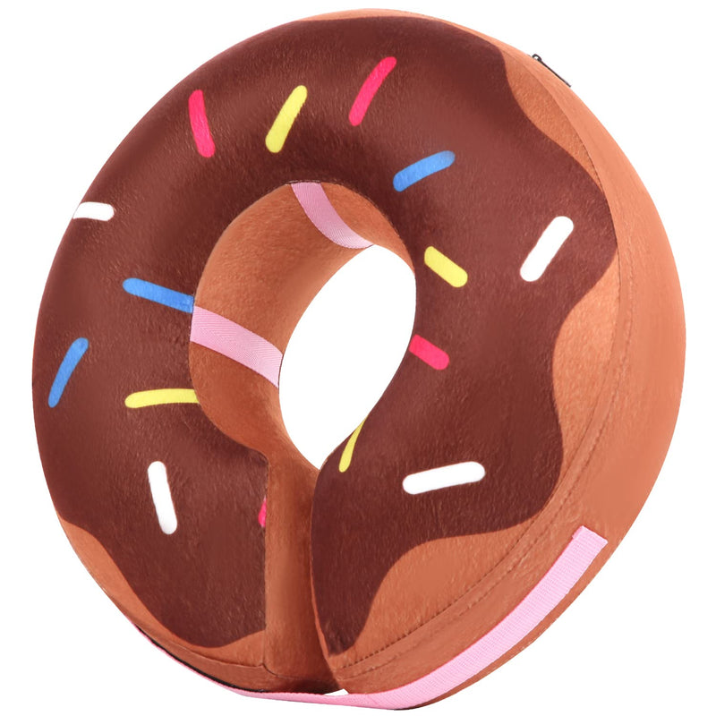 Leo IRis Inflatable Cone Collar for Large Medium Small for Dogs Cats Soft Dog Cone Adjustable E Collar Dog Neck Donut Dog Cone Alternative After Surgery to Prevent from Biting Licking Scratching Brown Donut L - BeesActive Australia
