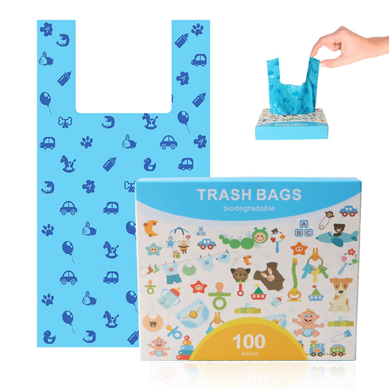 Mavere Odor Sealing Cat Litter Poop Clump Pick-Up Bags with Handles Scoop Tie Bags Dog Waste Bag, Leak Proof Pet Disposal, Unscented, 100 bags - BeesActive Australia