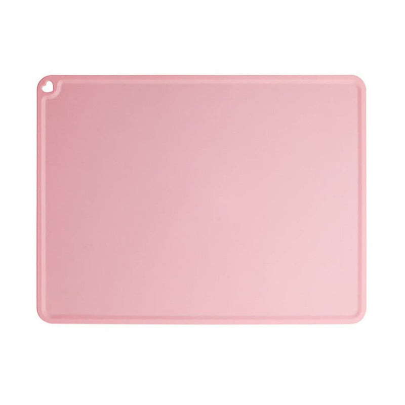 Silicone Pet Feeding Food Mat Dog Cat Placemat with Raised Edge, Anti-Slip Waterproof Pet Bowl Mats Pet Food Tray for Cats, Dogs and Small Animals 16.1"*12.2" Pink - BeesActive Australia