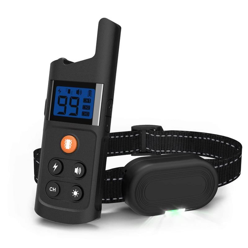 USCAMEL Dog Training Collar - Beep, Vibration, Shock 3 Mode, 99 Level, Waterproof, Rechargeable, with Safety Light, Keypad Lock, Humane Shock Collar with Remote, 984ft Remote Range For 1 Dog - BeesActive Australia