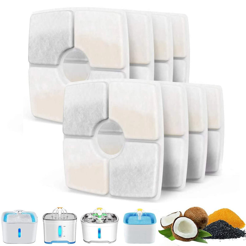 8-Pack Cat Water Fountain Filter Replacement Filters for Veken 84oz/2.5L Pet Fountain Cat Water Fountain Dog Water Dispenser - BeesActive Australia