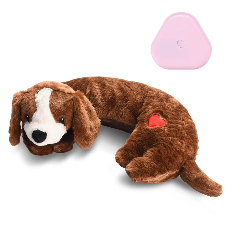 Moropaky Heartbeat Toy Puppy Heartbeat Stuffed Animal Heartbeat Plush Toy for Puppy, Dog Heartbeat Toy for Pet Anxiety Relief Behavioral Sleep Aid Crate Kennel Training Puppy Cuddly Comfort Toy… Dark Brown - BeesActive Australia