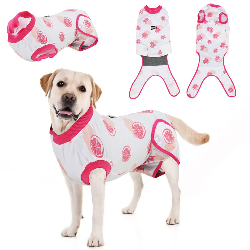 Vanansa Recovery Suit for Dogs Cats After Surgery Prevent Licking Dog Bodysuit Puppy Surgical Clothes Post-Operative Vest S Grapefruit - BeesActive Australia