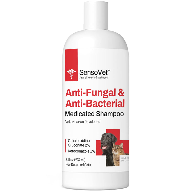 SensoVet Anti-Fungal & Anti-Bacterial Medicated Shampoo for Dogs & Cats - Treats & Relieves Ringworm, Hotspot, Yeast, Skin Infections - Itching Relief - BeesActive Australia