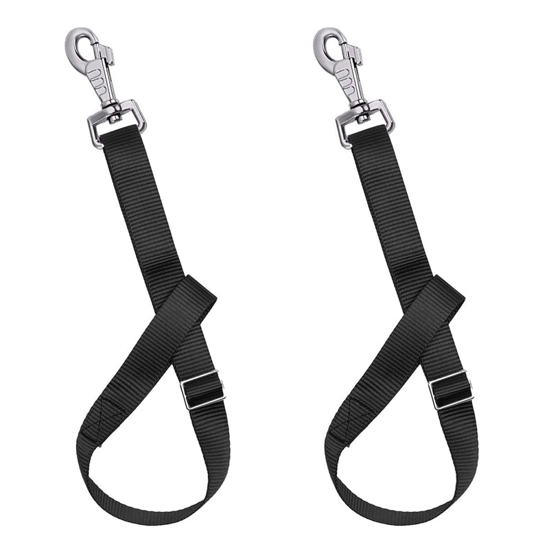 Rosemarie Horse Bucket Strap Hangers,Horse Suppliers Adjustable Nylon Straps up to 700 lbs for Hay Nets, Water Buckets,Barn Hanging-Pratical and Easy Use (2 Pack) Black - BeesActive Australia
