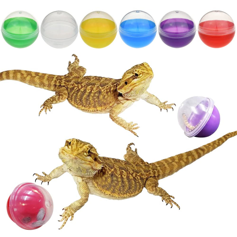 CooShou Lizard Bearded Dragon Feeding Toys Ball Reptile Food Toys Ball Lizard Interactive Toys for Bearded Dragon, Lizard, Gecko and Small Animals 6Pcs - BeesActive Australia