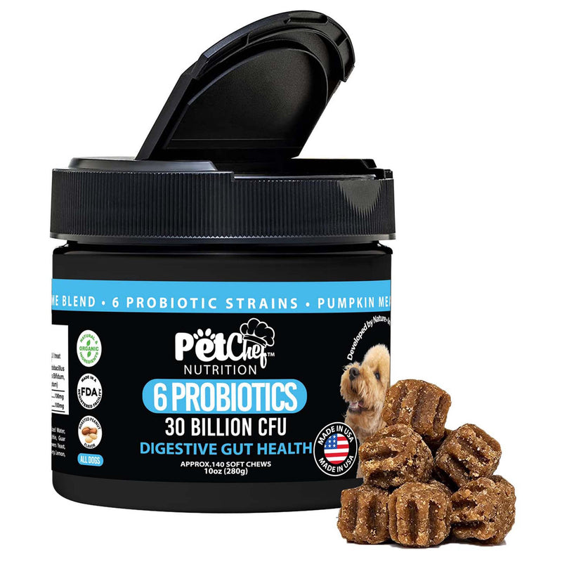 Natural Organic Prebiotic Probiotic Soft Treats for Dogs | Digestive Gut Health, Gas & Bloating, Constipation, Diarrhea & Upset Stomach | Premium Chewable Treats for Dog - All Ages & Sizes - 140 Ct Peanut Butter - BeesActive Australia