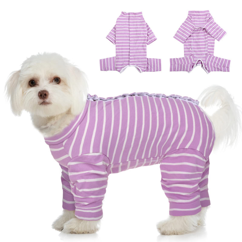 KOESON Dog Recovery Suit, Dog Onesie for Surgery Female Dog Surgery Recovery Suit Anti-Licking, E-Cone Alternative Long Sleeve Dog Pajamas for Small Dogs Pet Shedding Suit Large Purple - BeesActive Australia