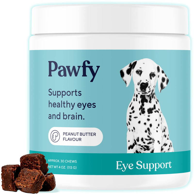Pawfy Eye Support Soft Chews | Prevent Tear Stains | Support Eyesight | Overall Eye Health | with Luthein, Krill Oil & Astaxanthin - BeesActive Australia