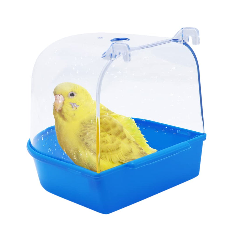 Bird Bath Shower Box Hanging Parrot Bathtub Bowl Cage with Hooks Birdcage Cage Accessory Bathing Tub Suitable for Small Birds Parakeet Canary Budgies Parrot (Random Color) One-Piece - BeesActive Australia
