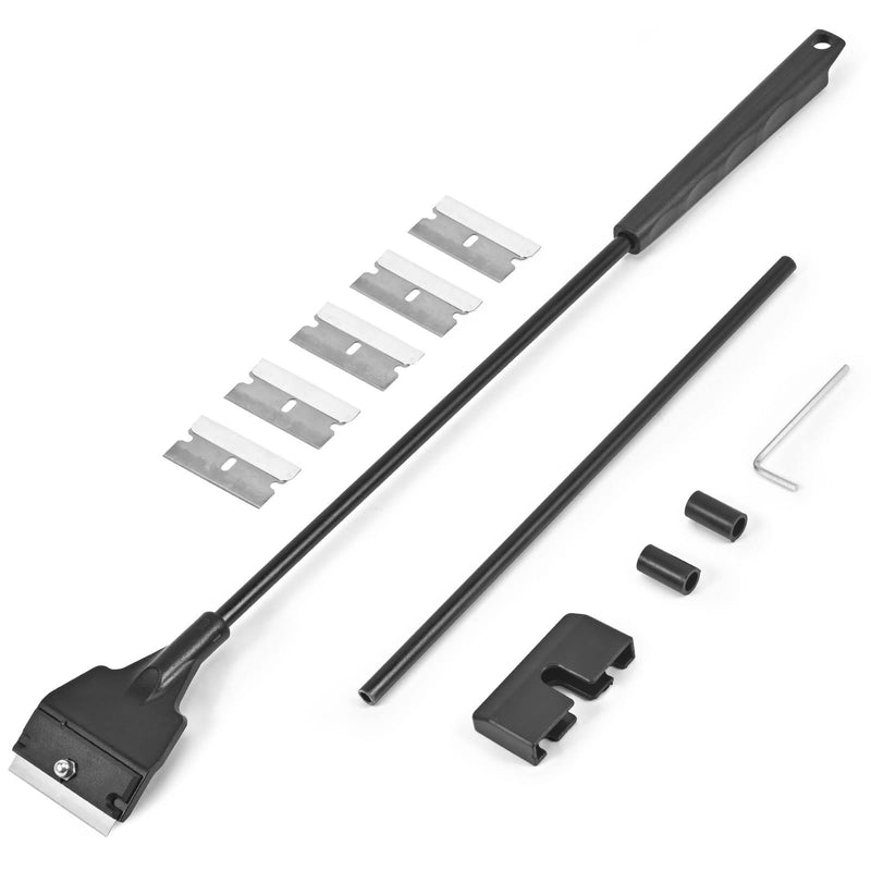 Fish Tank Scraper Cleaner for Glass Aquariums, 21" Handheld Scraper Cleaning Razor with 5 Stainless Steel Blades for Fish Reef Plant Glass Tank - BeesActive Australia