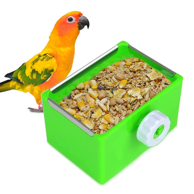 Small Animal Automatic Feeder Food Bowl Water Basin Color Durable Cage Accessories Suitable for Small Birds Parrot Parakeet Chinchilla Squirrel Hamster Guinea Pig Rabbit Green - BeesActive Australia