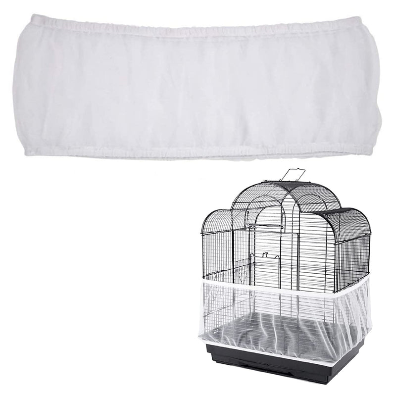 MIDOGAT Bird Cage Cover Seed Catcher, Bird Seed Guards Catchers, Parrot Nylon Mesh Net Cover, Stretchy, Prevent Scatter, Reusable (M) Medium - BeesActive Australia