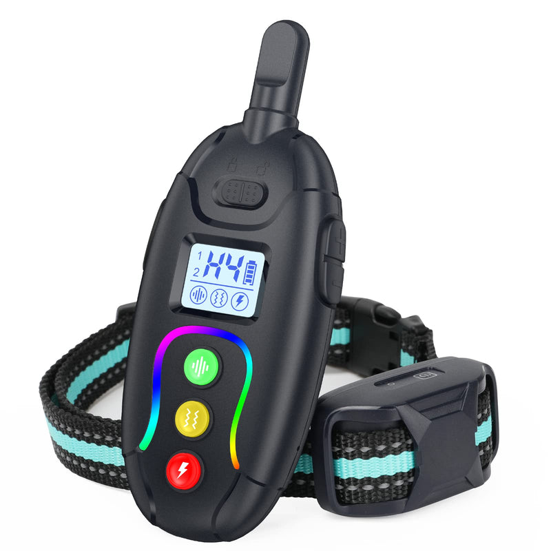 GHORA RS1 Dog Training Collar w/Remote 1200Ft Control Range, Dog Shock Collar 3 Modes, Beep, Vibration and Shock,Rechargeable Waterproof Trainer E-Collar ,for Small Medium Large Dogs( 8-150lbs) BLUE - BeesActive Australia