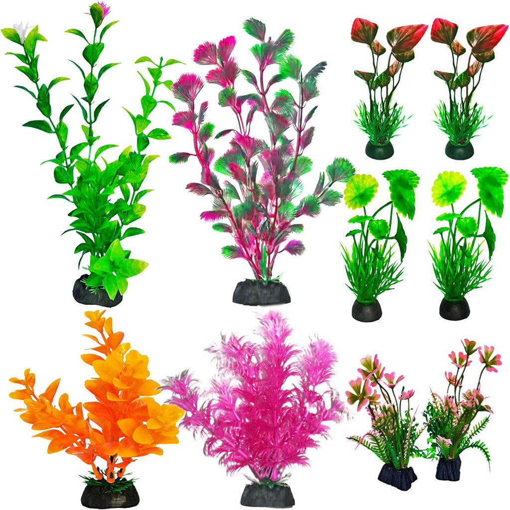 10 Premium Fish Tank Accessories or Fish Tank Decorations ,a Variety of Sizes and Styles of Aquarium Plants - BeesActive Australia