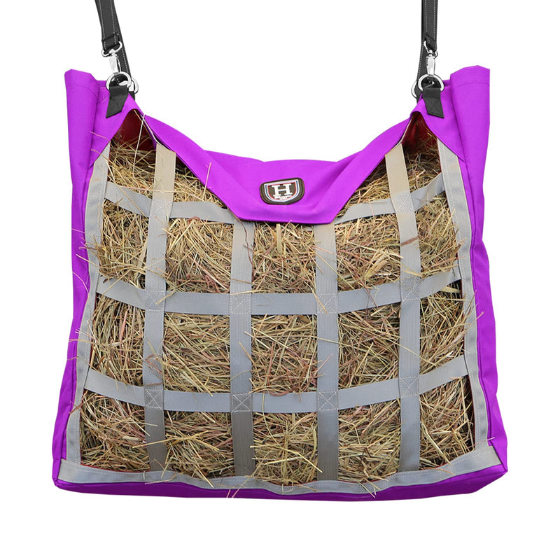 Harrison Howard Premium Durable Horse Hay Bag Slow Feed Hay Bag Waterproof Fabric Large Capacity Horse Tote - Purple - BeesActive Australia