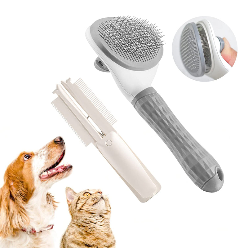 Crafterlife Pet Grooming Tools Set for Indoor Cat Dog Grooming Shedding Grey, White - BeesActive Australia