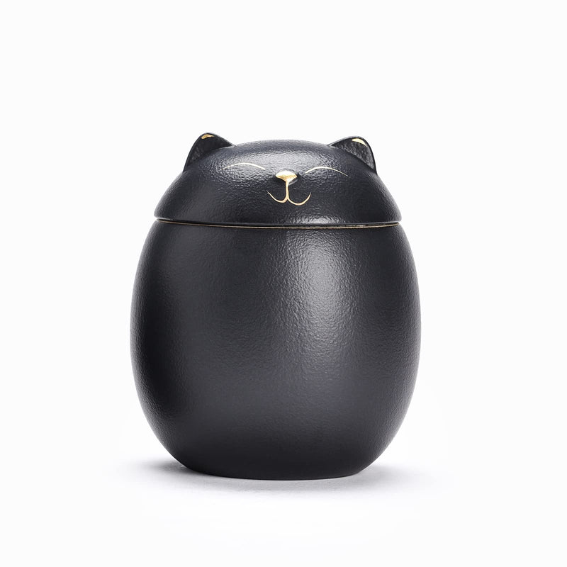LMEILI Pet Urns for Cats Box Ashes Keepsake Memorial Cremation Small Dog Animal Ceramics Ashes Funeral Urn Personalized Small Black - BeesActive Australia