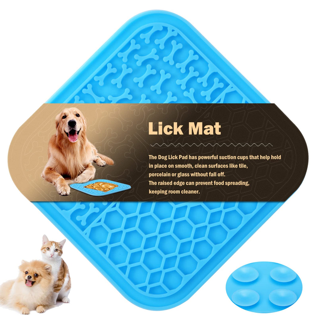Lick Mat for Dog and Cat, Dog Slow Feeder Mat for Bathing Grooming Nailing Trimming, Food-Grade 1 Piece - BeesActive Australia