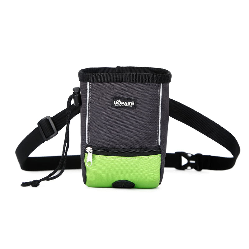 LIOPARD Puppy Small Waterproof Fanny Pack Dog Accessories Large Treat Bags Training Pouch Waist Waste Bags with Dispenser Walking Poop Food Storage Agility Equipment Pet Supplies Toy Belt green - BeesActive Australia