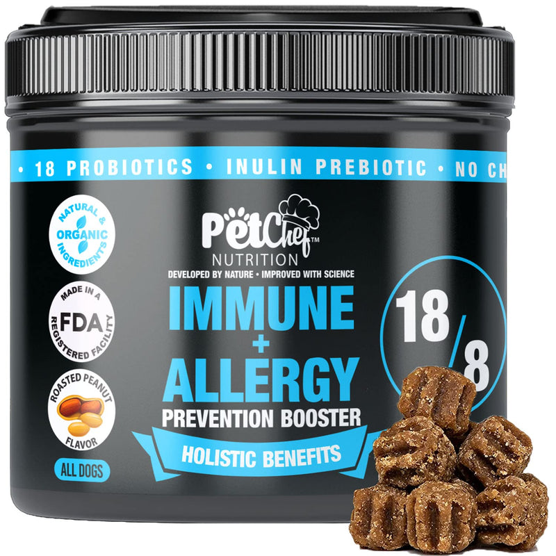 Immune Allergy Booster| Probiotics Prebiotics | Dogs' Allergy Prevention | Prevents Paw Licking, Itchy Skin & Ears, Smelly Breath Ears, Hot Spot Treatment. - BeesActive Australia
