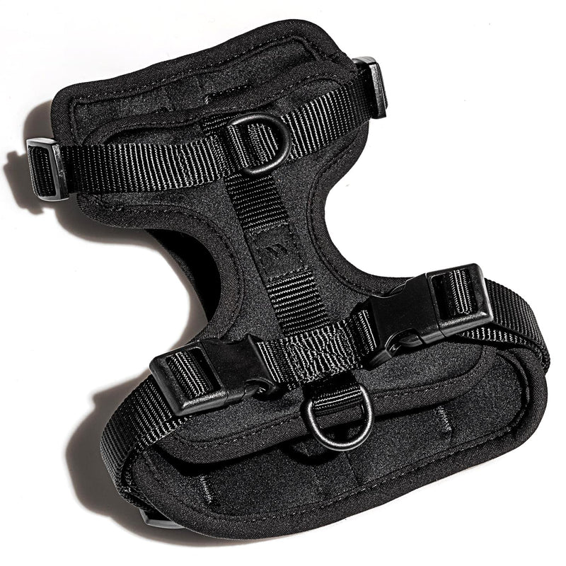 Wild One Dog Harness, No-Pull Pet Harness with 3 Leash Clips, Adjustable Soft Padded Dog Vest, Comfortable, Stretchy Black S - BeesActive Australia