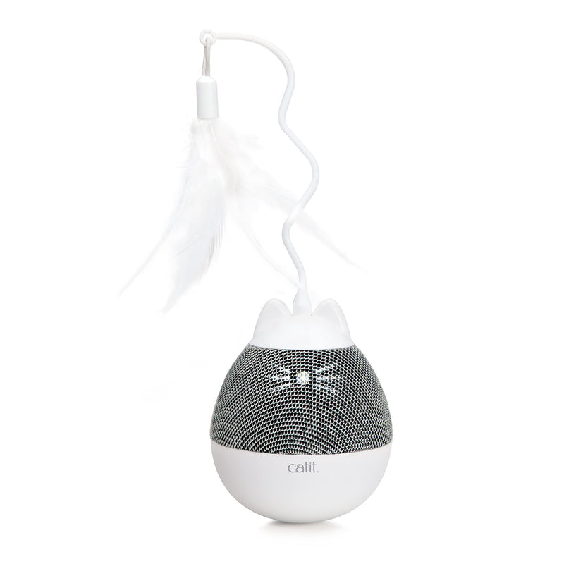 Catit PIXI Spinner, Treat Dispensing Cat Toy, Silver - BeesActive Australia