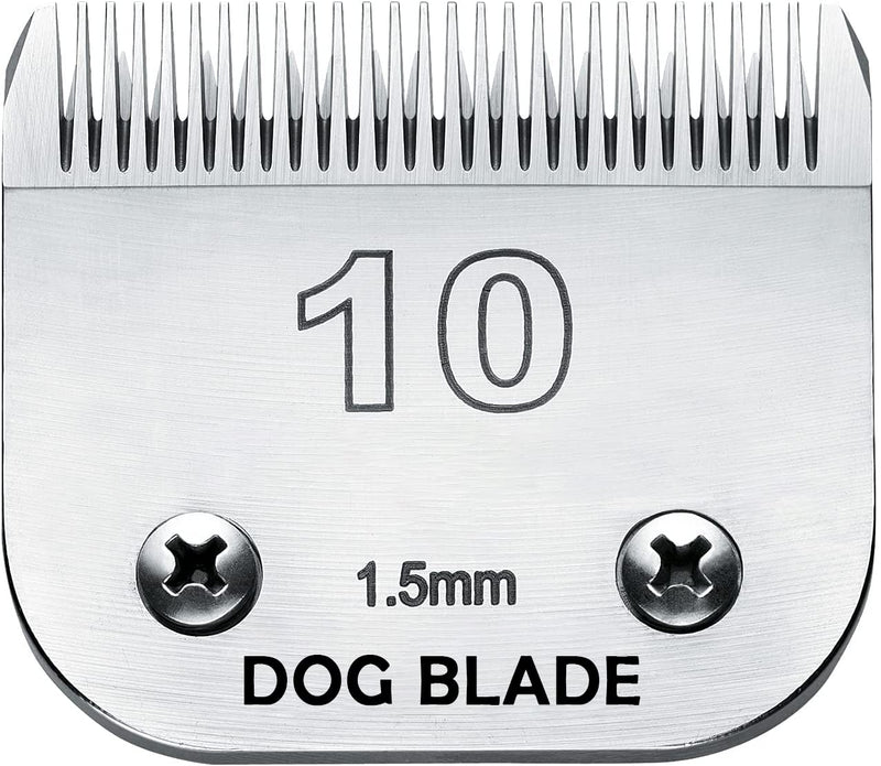 #10 Blade CeramicEdge Carbon-Infused Steel Dog Clippers Blades Compatible with Andis Pet Clippers AG AGC Ceramic Sharp Size-10, 1/16-Inch Cut Length,Sliver - BeesActive Australia