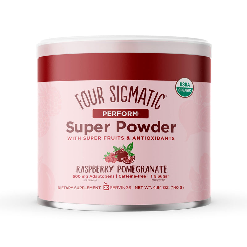FOUR SIGMATIC Perform Super Powder with Super Fruits and Antioxidants Red Raspberry - Can Perform w/ Raspberry Pomegranate - BeesActive Australia