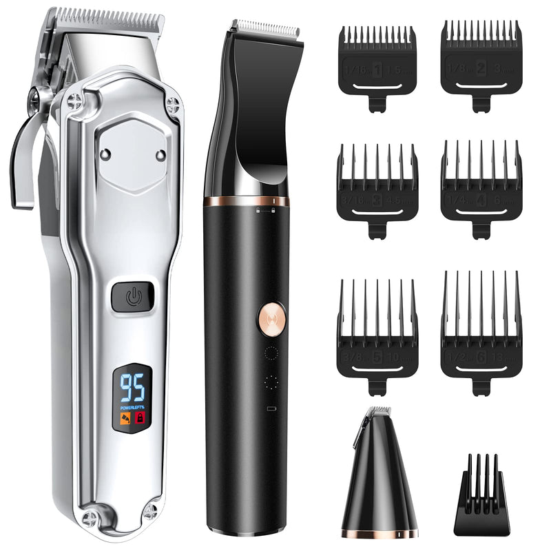 oneisall Dog Grooming Clippers and Dog Paw Trimmer 2 in 1, Dog Grooming Kit for Matted Hair, Low Noise Cordless Pet Hair Trimmers for Small and Large Dogs Cats - BeesActive Australia