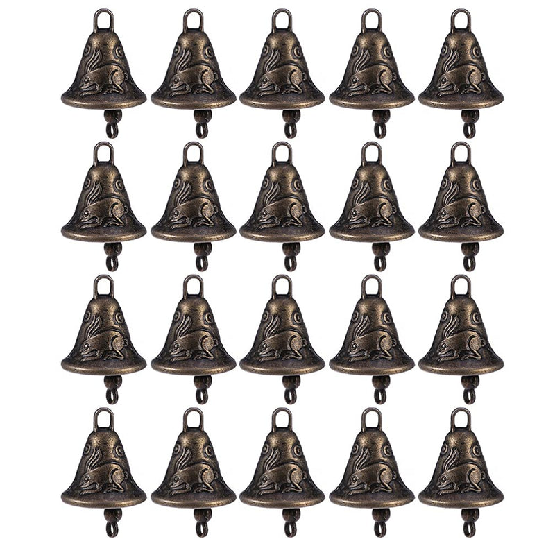 DOITOOL 20Pcs Cow Horse Grazing Bells Sheep Cattle Goat Bells Vintage Craft Bells Farm Animal Bells Pet Collar Bell Noisemaker Rustic Jingle Bell Farming Accessories Random Style - BeesActive Australia