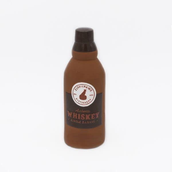ZippyPaws - Fun and Detailed Dog Toy & Puppy Toy - Latex Happy Hour Crusherz - Whiskey - BeesActive Australia