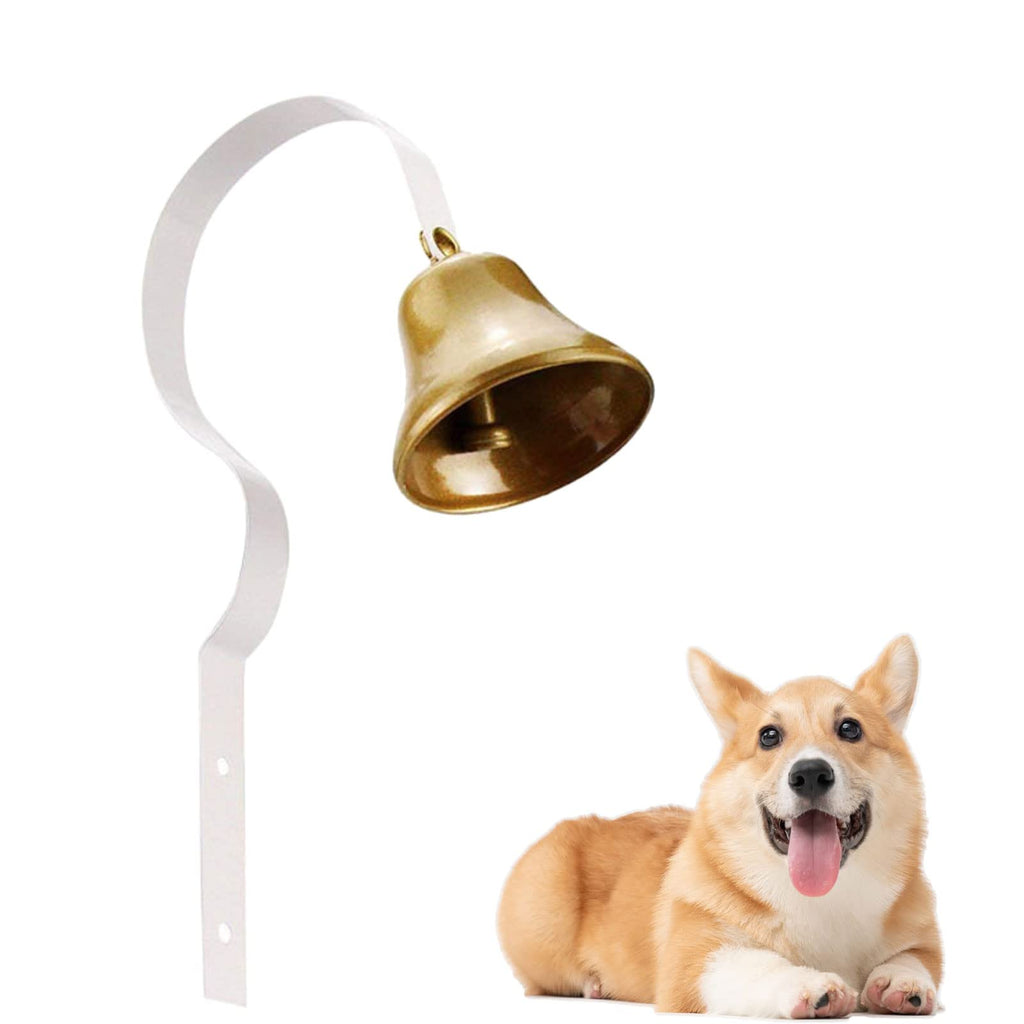 GoldTiger Dog Doorbell,Fixed Metal Dog Doorbell,Dog Bell for Door Potty Training,Bell for Dogs to Ring to go Outside,Manual Assemble Wall Mounted Dog Door Bell White - BeesActive Australia