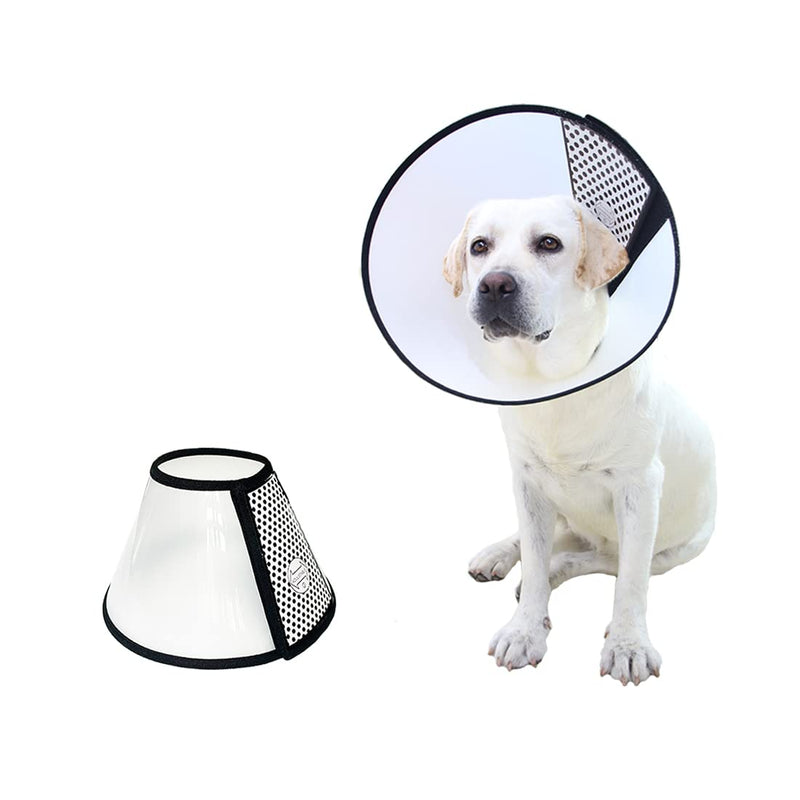 SVRCK Dog Cone Collar Adjustable Protective Collars for Pet Dog&Cat Recovery E-Collar Anti-Bite Lick Surgery or Wound Healing Soft Edge Neck Cone for Small/Medium/Large Dog Cat S(Neck:8.26-9.44in) - BeesActive Australia