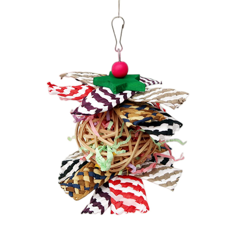 Parakeet Wood Swing Moon Shaped Hanging Ring Bird Branch Chew Parrot Toys Brown-Small - BeesActive Australia