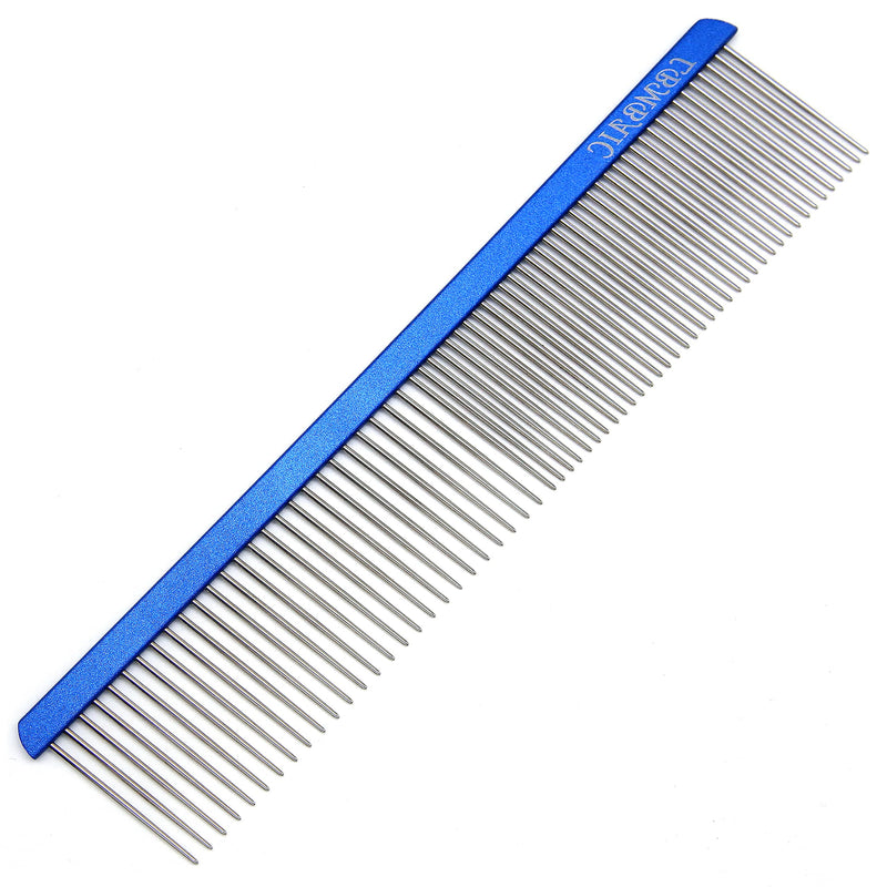LBMBAIC Metal Dog Grooming Comb With Long and Wide Tooth Professional Comb for Dogs Reduce Pets Hair Tangles,Knots,and Mats.7.5INCHES Medium royalblue - BeesActive Australia