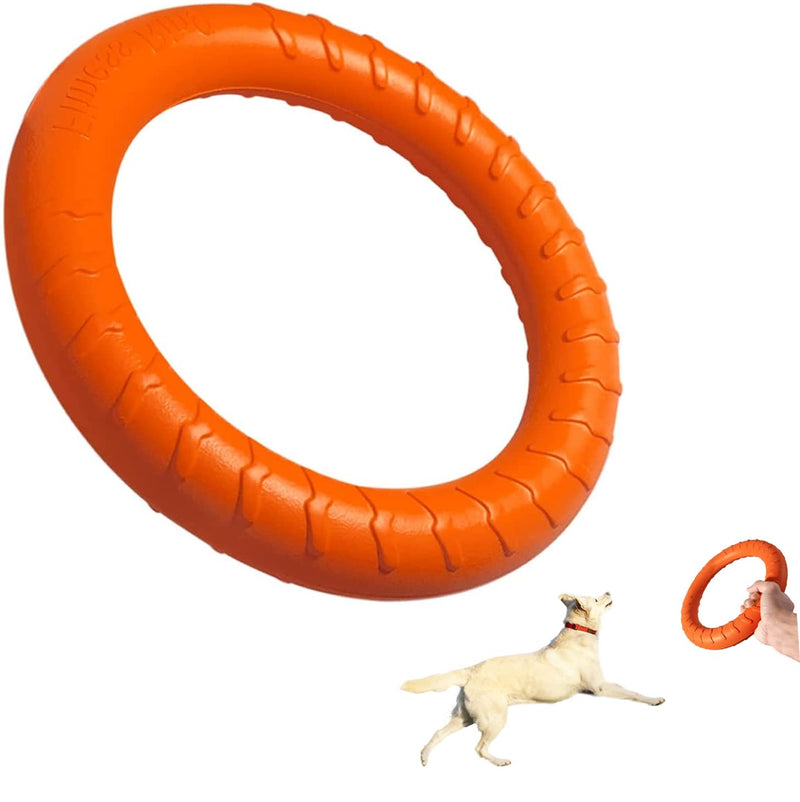 Indestructible Dog Toys Dog Chew Toys for Aggressive Chewers, Flying Discs for Small/Medium/Large Breeds-Dog Training Ring,Floating Dog Ring Toys for Throwing,Catching,Grabbing Flying Toy for Dogs orange - BeesActive Australia