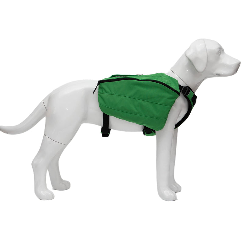 Lovelonglong Dog Backpack for Hiking, Multifunctional Dog Day Pack Zippered Travel Dog Saddle Bag Outdoor Hiking Backpack with 2 Capacious Side Pockets for Small Medium Large Dogs XS (chest 18-23 inch) Green - BeesActive Australia