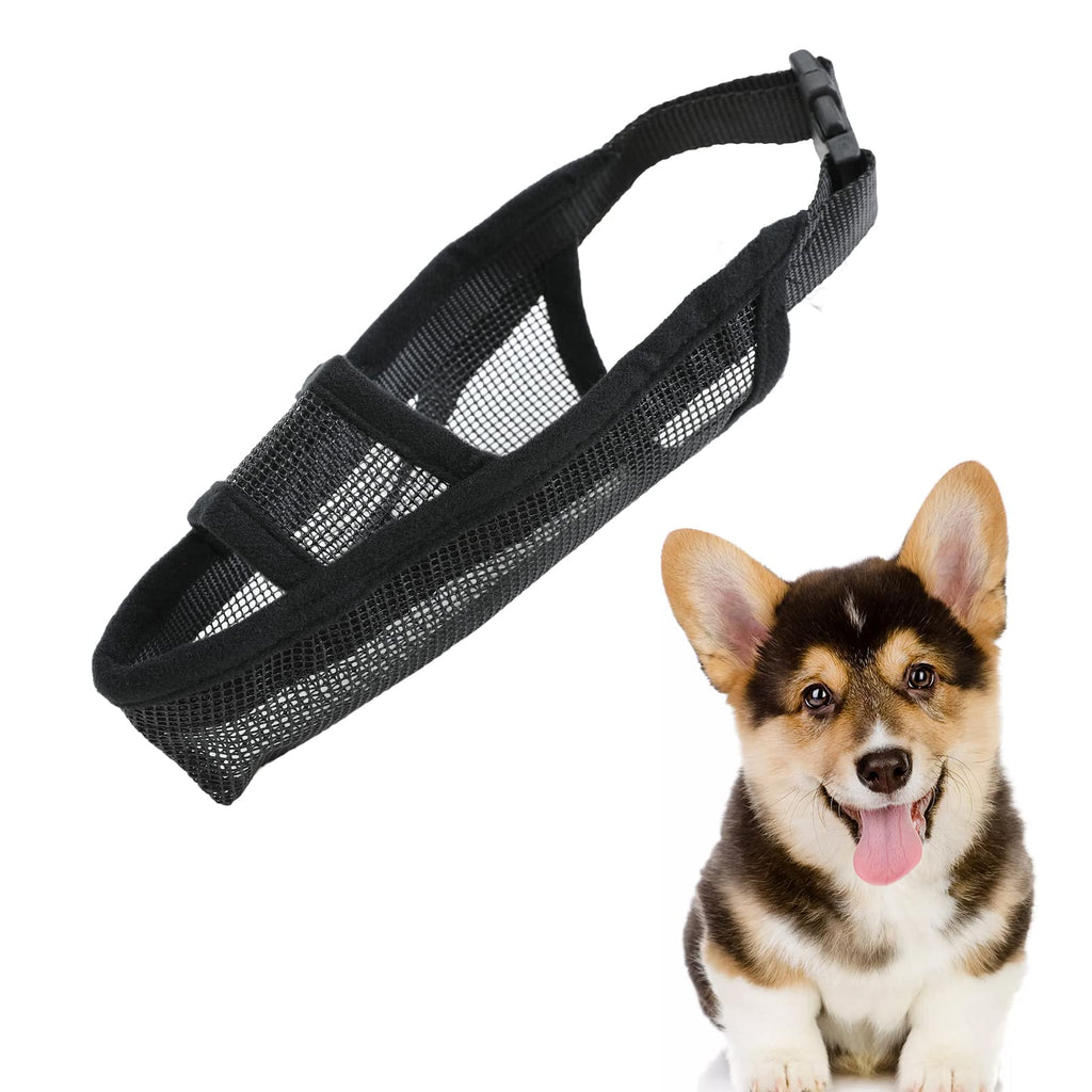 Dog Muzzle Anti Biting Barking - Soft Air Mesh Breathable and Drinkable，Adjustable Loop Pet Muzzle for Small Medium Large Dogs - (XXXS) - BeesActive Australia