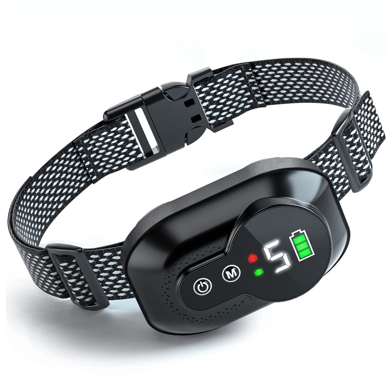 No Bark Collars for Dogs,Bark Collar for Large Medium Small Dogs,Barking Collar,Rechargeable Vibrating Bark Collar with 5 Adjustable Sensitivity Beep Vibration,for 8-150 lbs Dogs,Black - BeesActive Australia