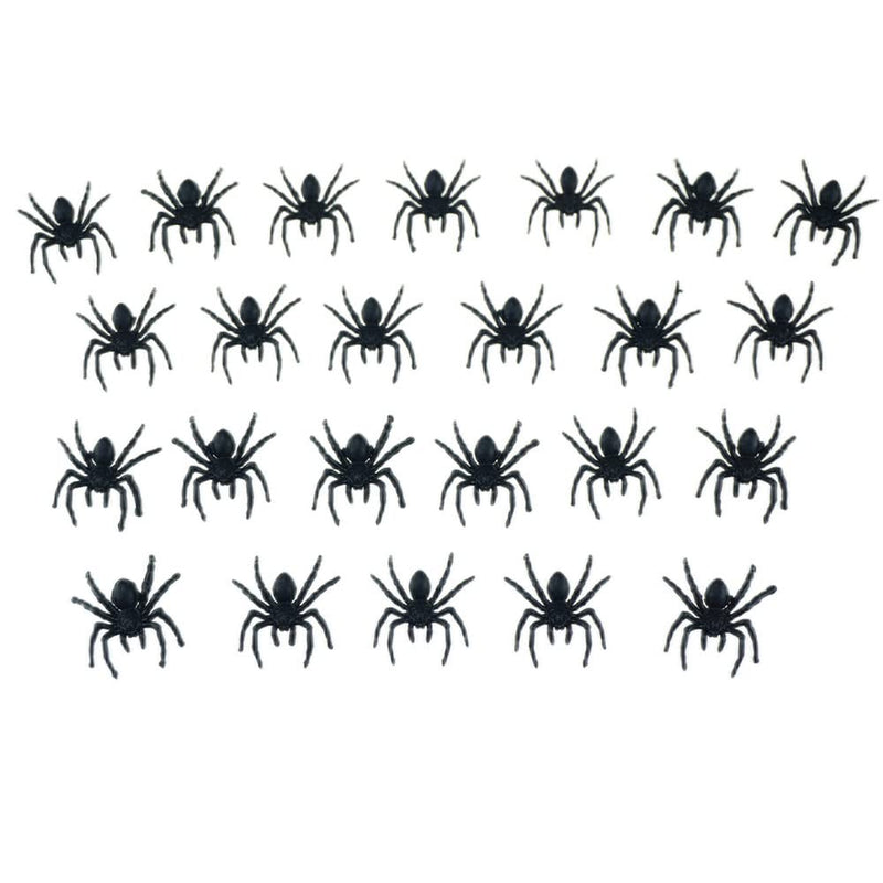 SaktopDeco 24 PCS Small Fake Spiders Scary Plastic Spiders Realistic Spiders for Halloween Prank Props Decorations - BeesActive Australia