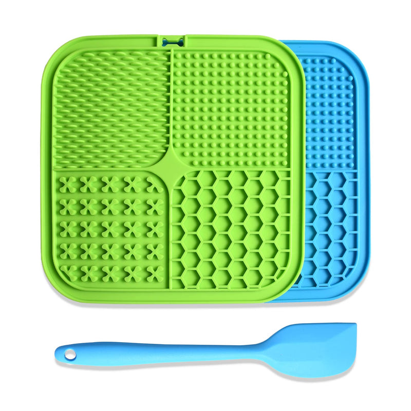 Lick Mat for Dogs - 2pcs Dog Slow Feeder Licking Mat - Silicone Lick Pad with Suction Cups for Dog Anxiety Relief, Boredom Reducer - Perfect for Food, Treats, Yogurt, or Peanut Butter - BeesActive Australia